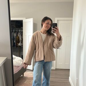 Beige Zara Quilted Kimono Jacket **GIRLS SIZING - NOT WOMENS**